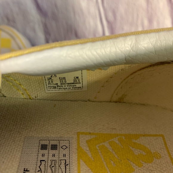 Yellow and White Checkered Vans - Picture 4 of 4